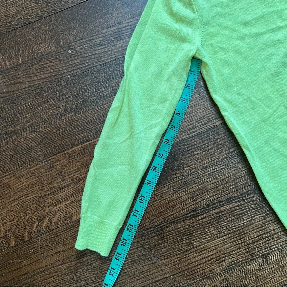 J. Crew neon yellow wool crew neck lightweight sweater size XS
